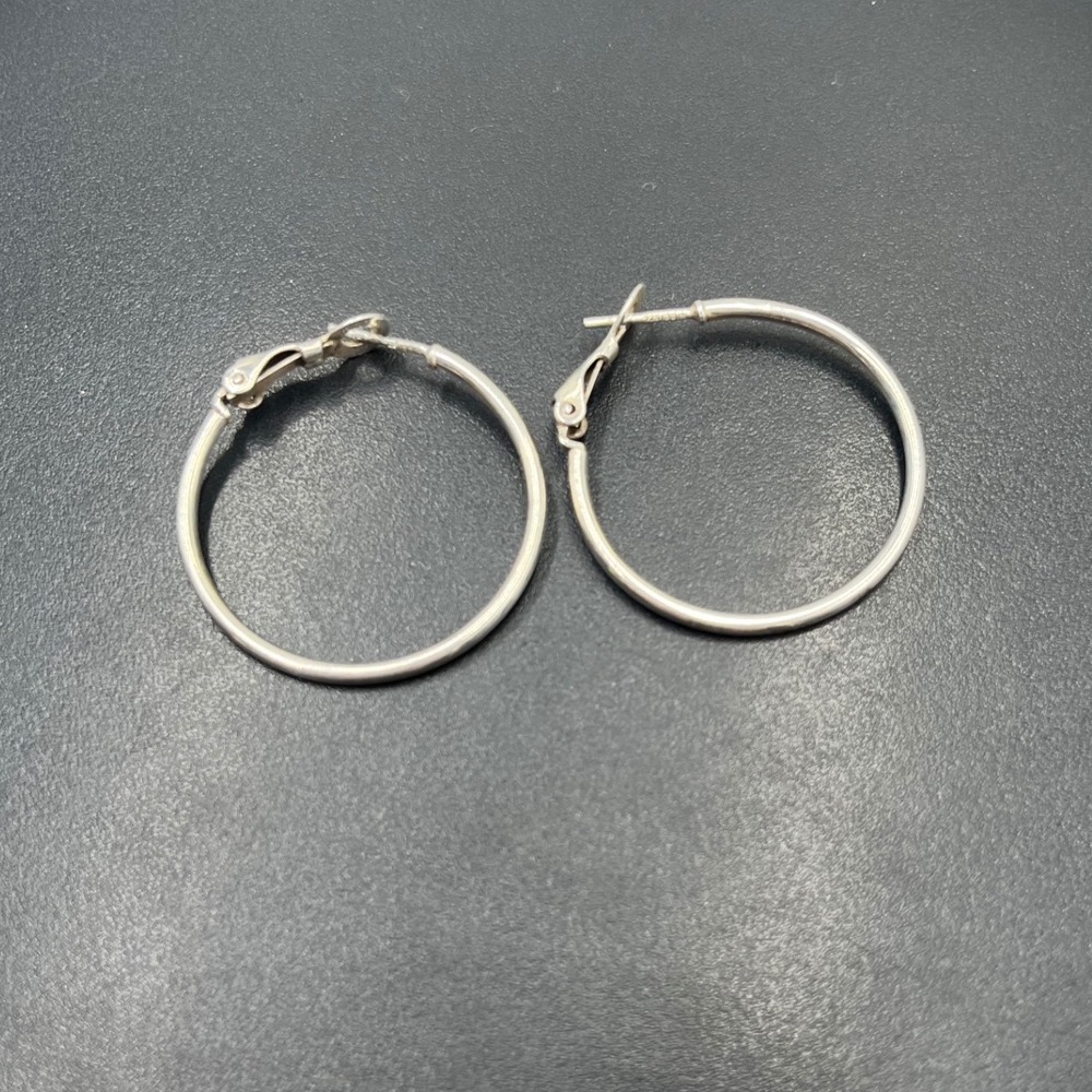 IBB 925 Sterling Silver Classic Everyday Hoop Earrings